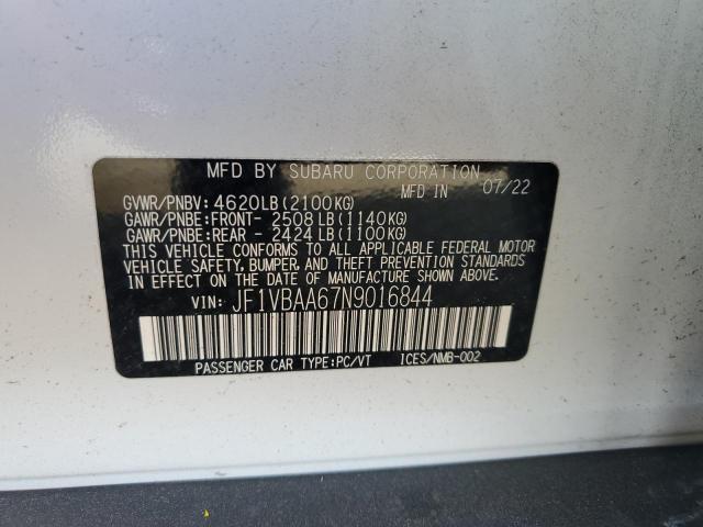 JF1VBAA67N9016844 Subaru WRX