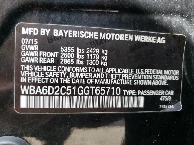 VIN WBA6D2C51GGT65710 2016 BMW 6 Series, 640 Xi Gra... no.12