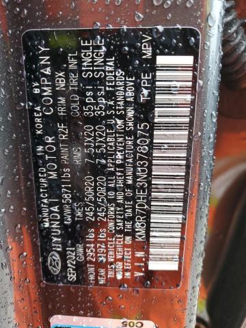 KM8R7DHE3NU378075 Hyundai Palisade Calligraphy