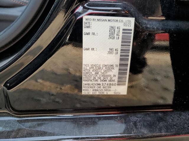1N4BL4CV3MN374860 Nissan ALTIMA SR