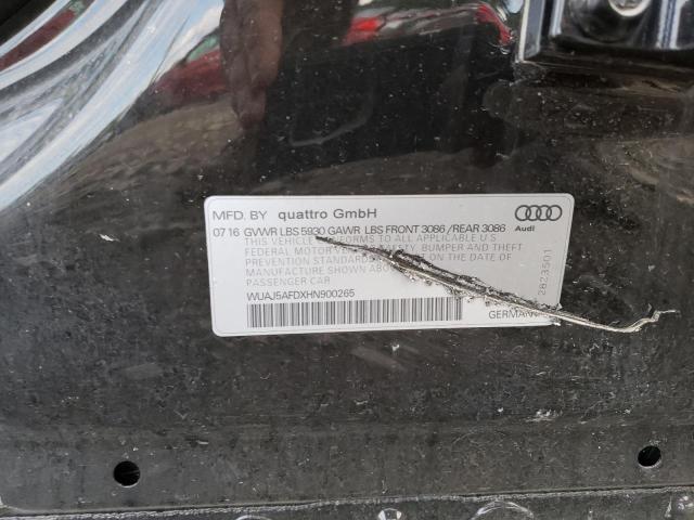 2017 AUDI S8 PLUS QU - WUAJ5AFDXHN900265