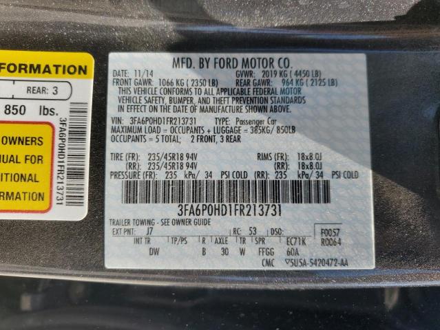 3FA6P0HD1FR213731 Ford FUSION SE