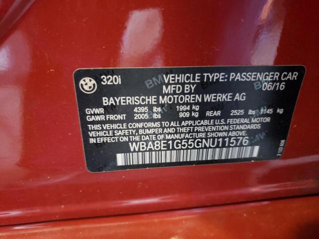 WBA8E1G55GNU11576 BMW 320 I