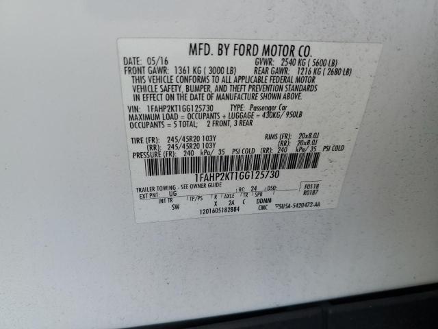 1FAHP2KT1GG125730 Ford TAURUS SHO