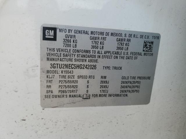 2017 GMC SIERRA K15 - 3GTU2NEC5HG242026