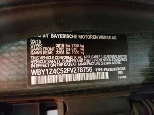 2015 BMW I3 REX - WBY1Z4C52FV278756