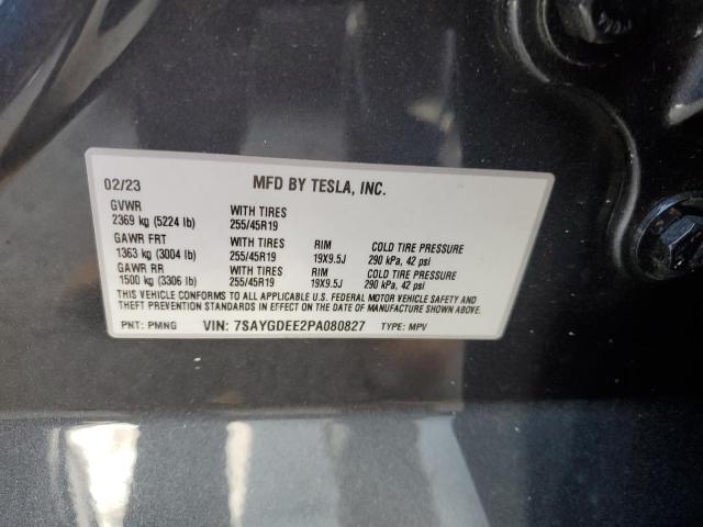 VIN 7SAYGDEE2PA080827 2023 Tesla MODEL Y no.12