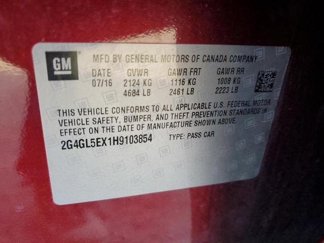 2G4GL5EX1H9103854 Buick Regal Sport Touring