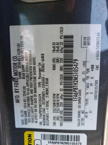 1FA6P8TH2M5105479 Ford MUSTANG