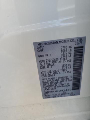 5N1DR3DKXPC241489 Nissan Pathfinder Platinum