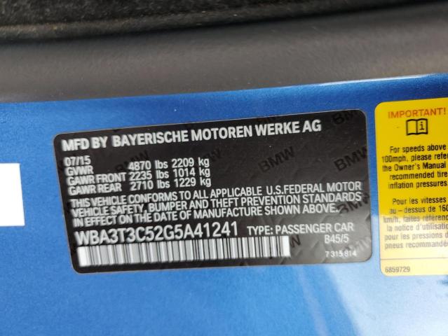 WBA3T3C52G5A41241 | 2016 BMW 435 I