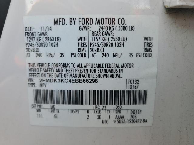 2FMDK3KC4EBB66298 Ford Edge Limited