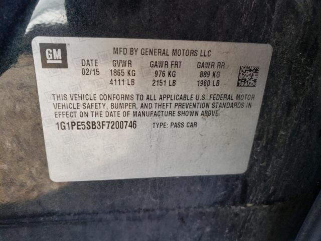 2015 CHEVROLET CRUZE LT - 1G1PE5SB3F7200746
