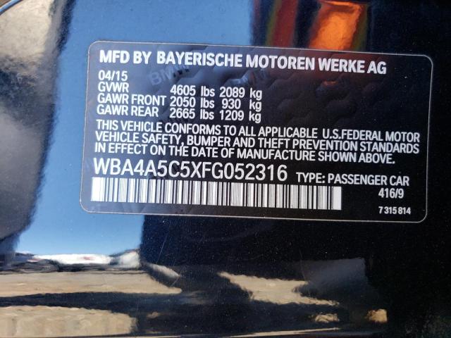 WBA4A5C5XFG052316 | 2015 BMW 428 I GRAN