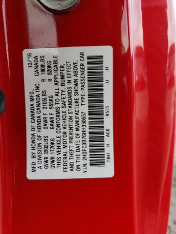 2HGFC3B76HH350657 Honda CIVIC EXL