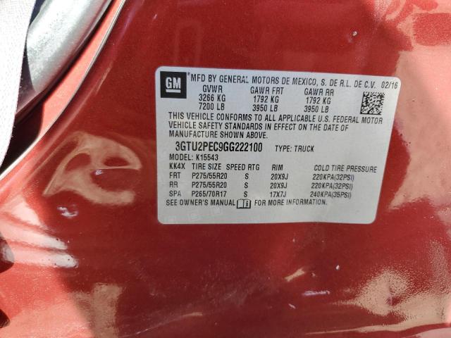 3GTU2PEC9GG222100 GMC Sierra K1500 Denali