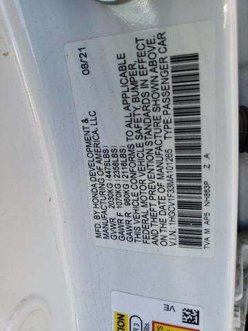 1HGCV1F33MA101265 2021 Honda Accord Sport