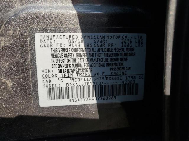 3N1AB7AP6JY320789 Nissan SENTRA S
