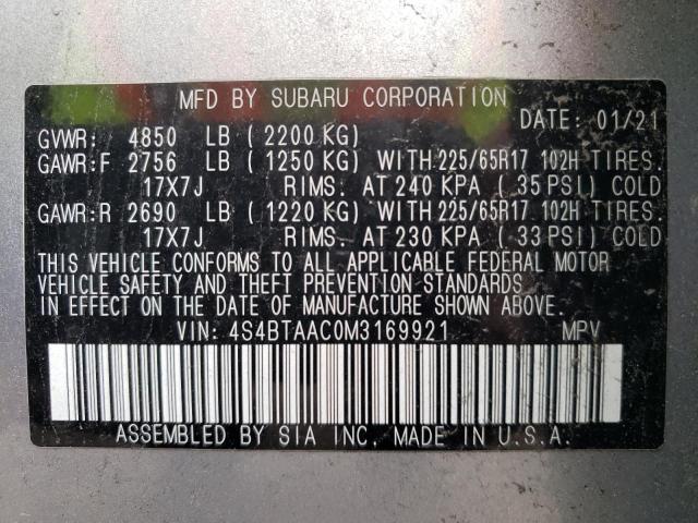 4S4BTAAC0M3169921 Subaru Outback