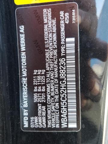 2017 BMW 650 I - WBA6H5C52HGJ88236