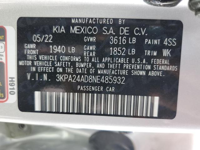 3KPA24AD8NE485932 Kia Rio LX 10