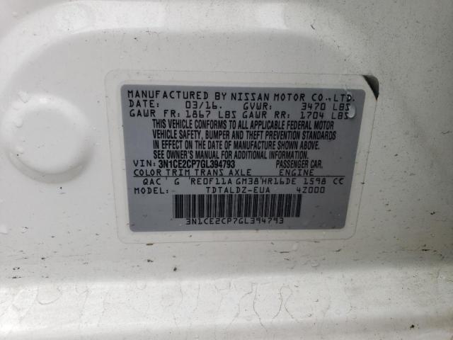 3N1CE2CP7GL394793 Nissan Versa Note S