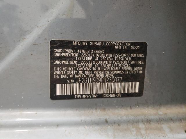 JF2GTHSC9PH230077 Subaru Crosstrek Sport