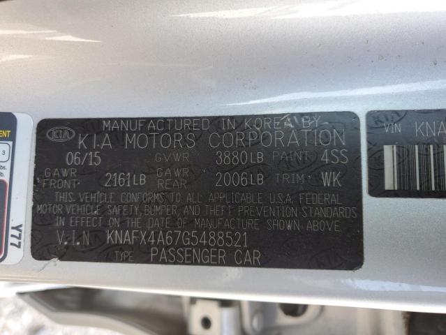 KNAFX4A67G5488521 KIA FORTE LX