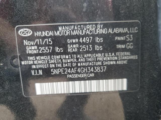 5NPE24AF4GH343837 | 2016 HYUNDAI SONATA SE