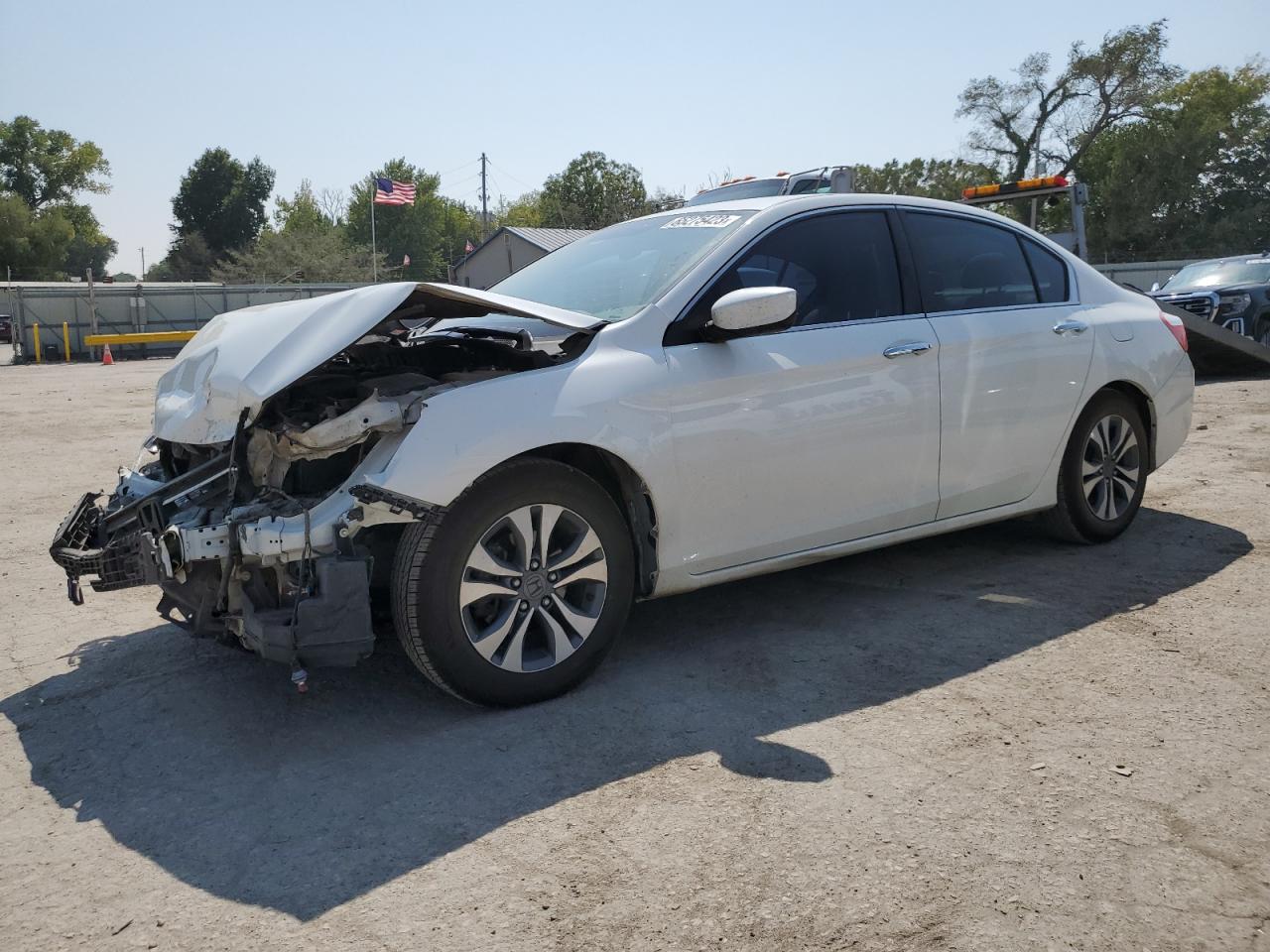 HONDA ACCORD LX 2013 white  gas 1HGCR2F3XDA097693 photo #1