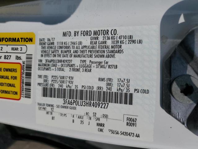 3FA6P0LU3HR409227 2017 FORD FUSION - Image 12