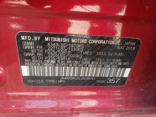 JA4AR3AU3LU006041 Mitsubishi Outlander Sport Es