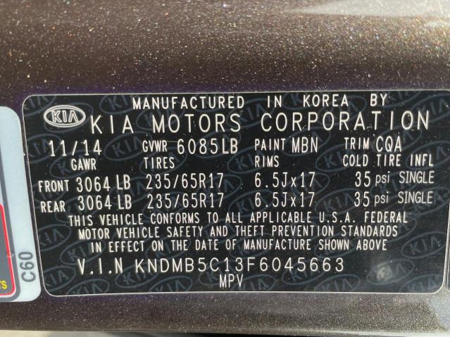 KNDMB5C13F6045663 KIA SEDONA LX