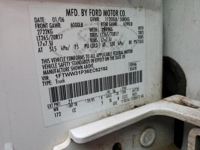 1FTWW31P36EC62192 2006 Ford F350 Srw Super Duty