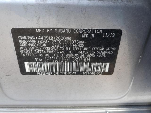 JF1VA1J6XL9807904 Subaru Wrx Limited
