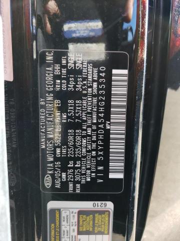 5XYPHDA54HG235340 KIA SORENTO EX