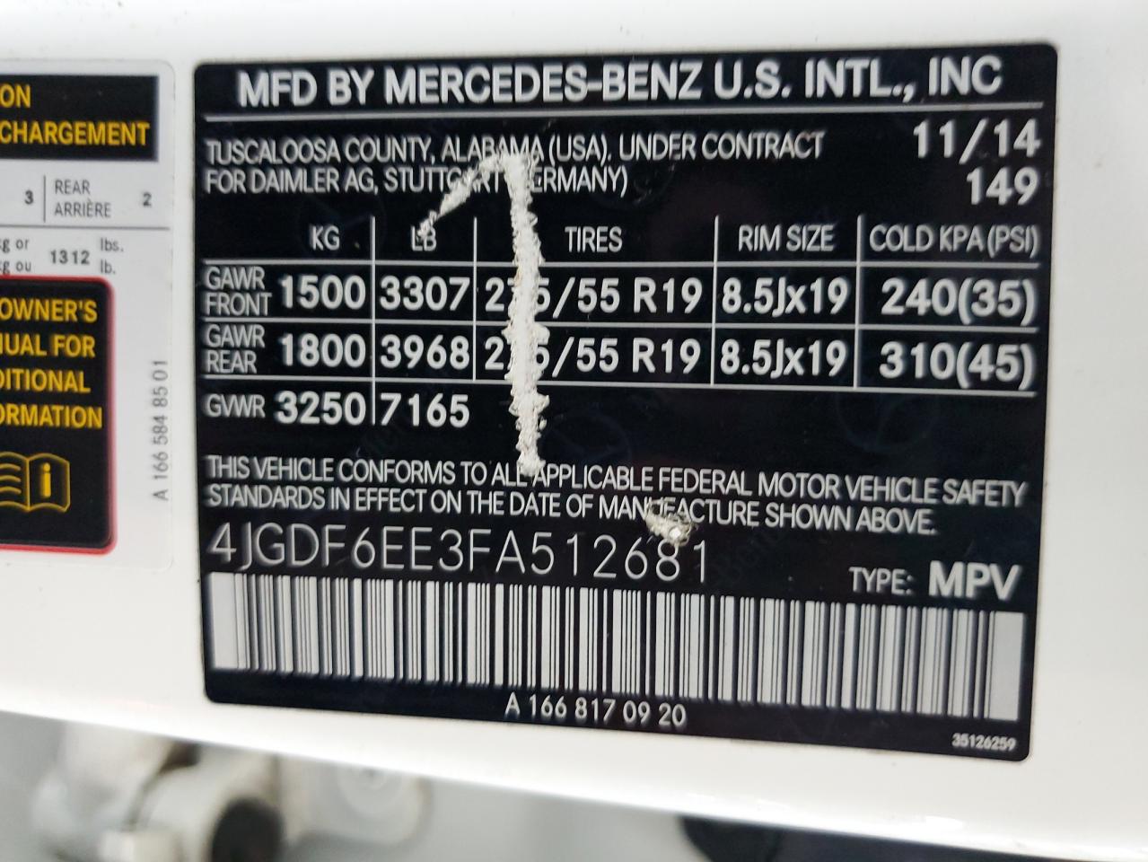 2015 Mercedes-Benz Gl 450 4Matic vin: 4JGDF6EE3FA512681