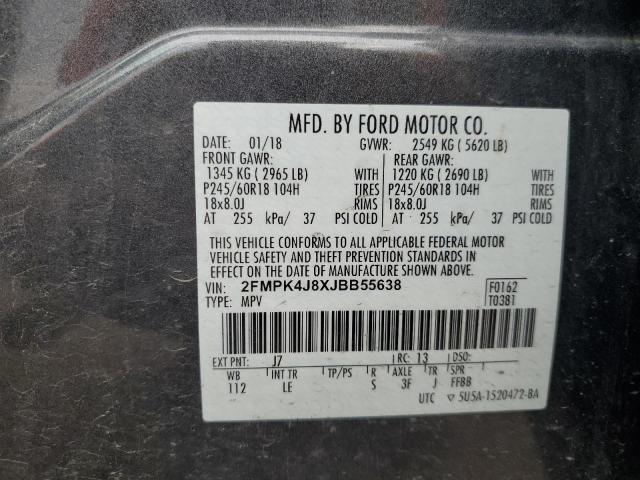 2FMPK4J8XJBB55638 Ford EDGE SEL