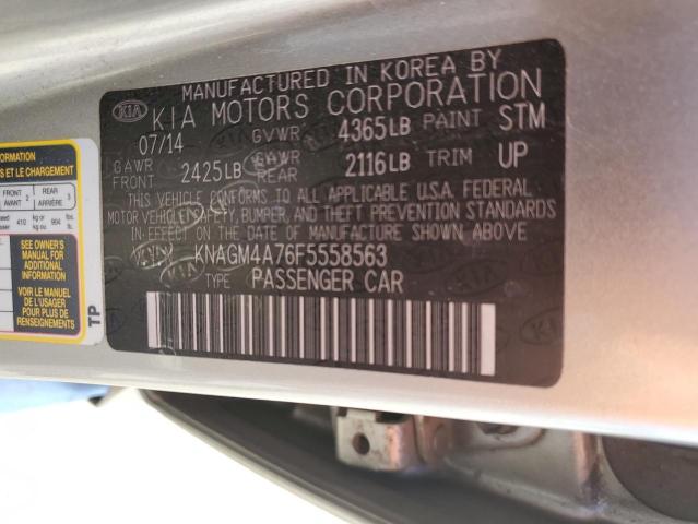 KNAGM4A76F5558563 KIA Optima Lx