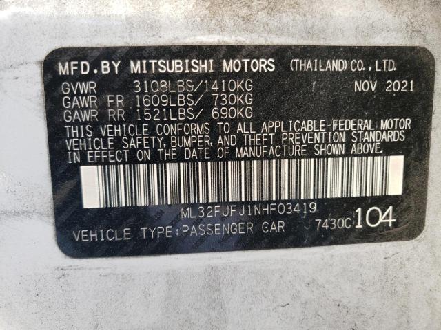 ML32FUFJ1NHF03419 | 2022 MITSUBISHI MIRAGE G4