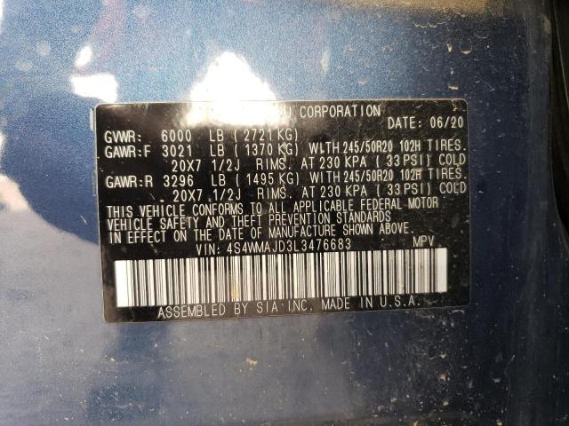 4S4WMAJD3L3476683 Subaru Ascent Limited