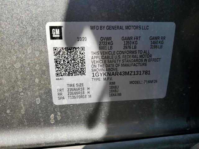 1GYKNAR43MZ131781 Cadillac XT5 LUXURY