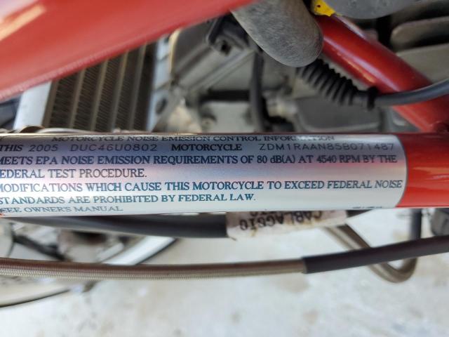 2005 DUCATI MONSTER S2 ZDM1RAAN85B071487