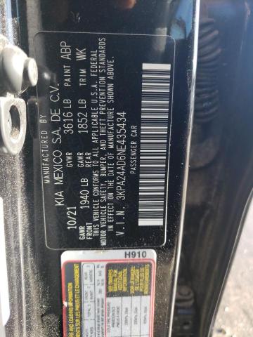 3KPA24AD6NE435434 Kia Rio LX 10