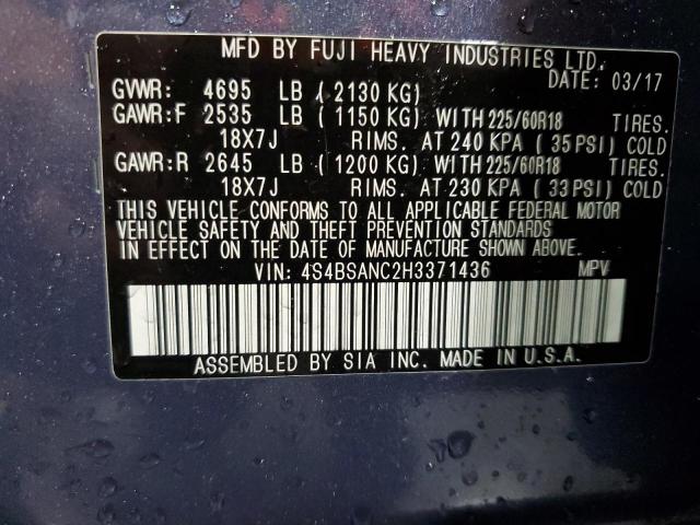 4S4BSANC2H3371436 Subaru Outback 2.5i Limited