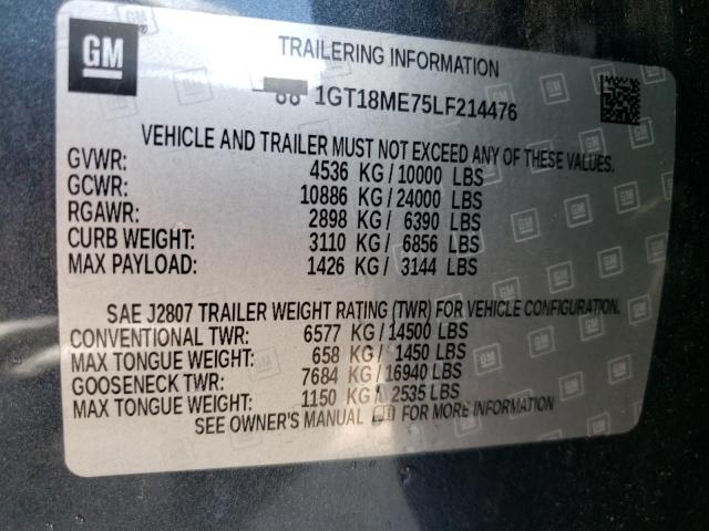 2020 GMC SIERRA C25 1GT18ME75LF214476