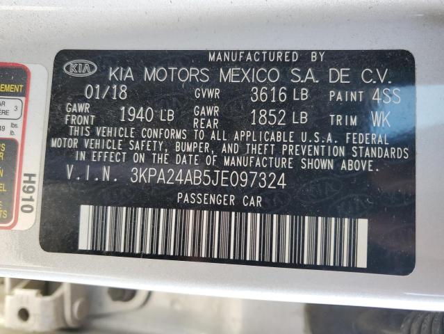 3KPA24AB5JE097324 KIA RIO LX