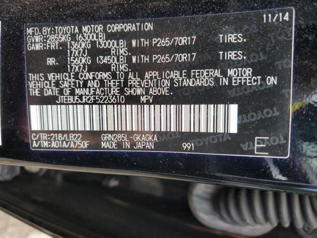 2015 TOYOTA 4 RUNNER - JTEBU5JR2F5223610