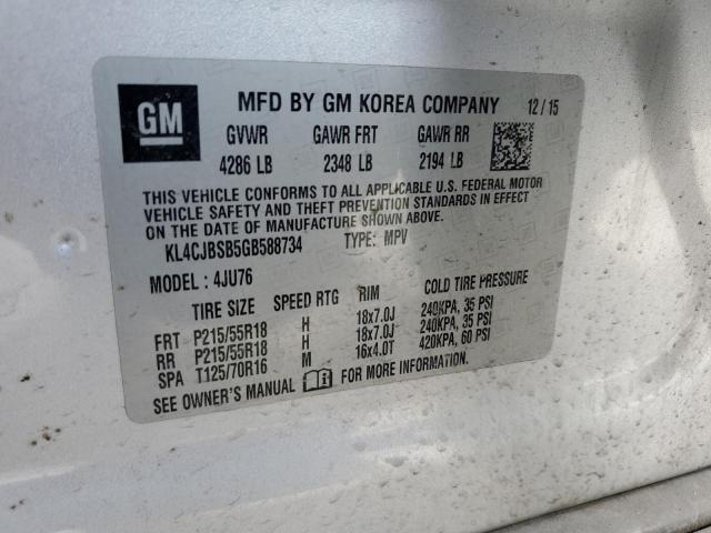 KL4CJBSB5GB588734 Buick Encore Convenience