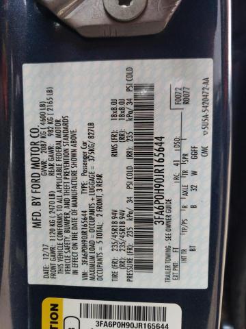 3FA6P0H90JR165644 Ford FUSION SE